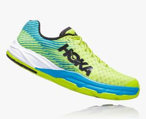 Hoka One One Women's EVO Carbon Rocket Road Running Shoes Yellow/Blue Canada Online [BXAFR-6174]